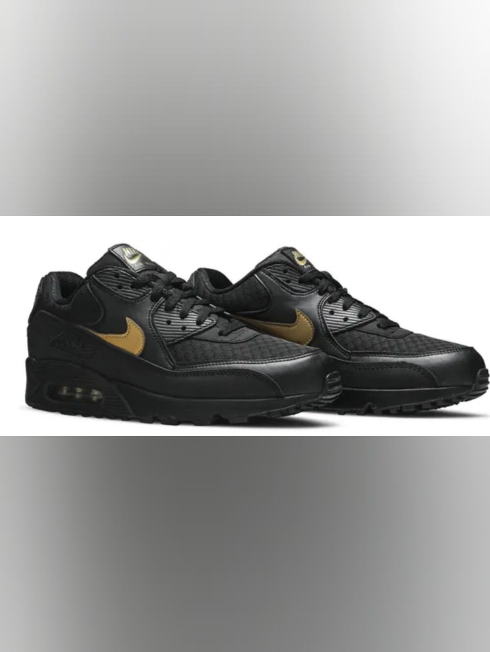 Nike Air Max 90 Essential 'Black Gold' Sneakers Men's Size 8 Used Exc